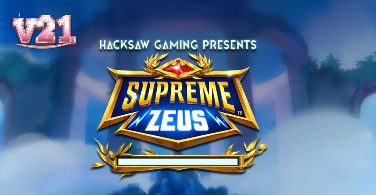Tampilan visual slot Supreme Zeus dengan tema mitologi Yunani dan petir